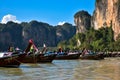 Beautiful landscape with Thai Boats in Railay Bay Ã¢â¬â Thailand Ã¢â¬â January 2017